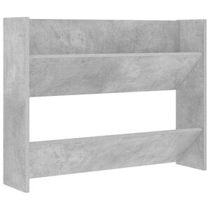 vidaXL Stenska omara za čevlje betonsko siva 80x18x60cm inženirski les