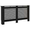 vidaXL Pokrov za radiator črn 152x19x81,5 cm mediapan