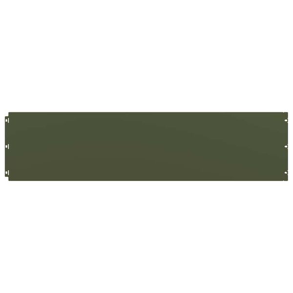 vidaXL Robniki za trato 10 kosov Olivno zelena Hladno valjano jeklo