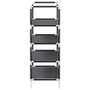 vidaXL Shoe Rack 4-Tier Black 44x28x77 cm Netkana tkanina