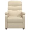 vidaXL Električni naslanjač krem tkanina