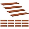 vidaXL Stopnice 16 kos 120 x 30 x 2 cm Rjava Trda bukovina