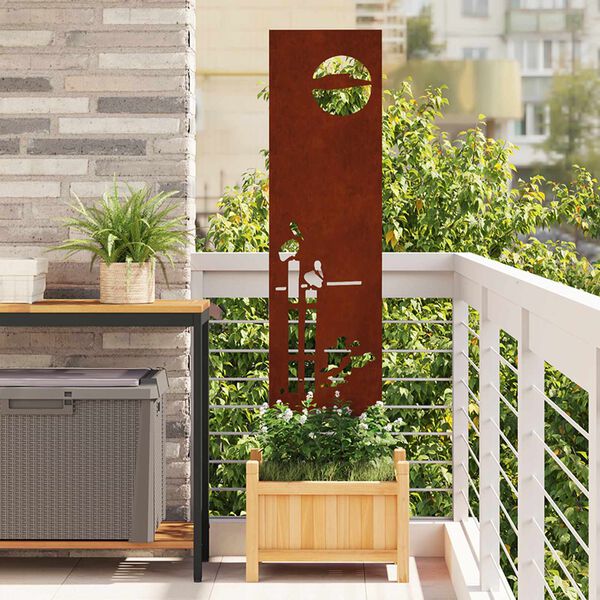 vidaXL Zaslon za zasebnost v vrtu Ureznine Rjav 32 x 140 cm