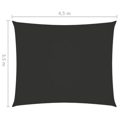 vidaXL Senčno jadro oksford blago pravokotno 3,5x4,5 m antracitno