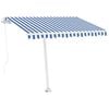 vidaXL Electric Awning 2,5 x 2 m Oranžne, črne in rumene črte