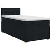 vidaXL Postelja boxspring z vzmetnico Črna 80 x 200 cm Blago