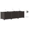 vidaXL Vrtni lonček 3 kos Rjava 120 x 40 x 37,5 cm PP