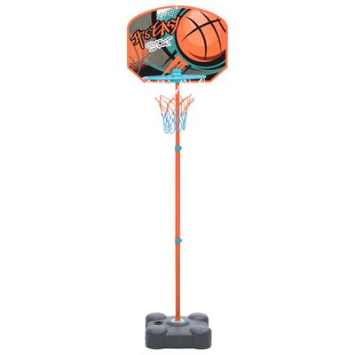 vidaXL Prenosni košarkarski komplet nastavljiv 109-141 cm
