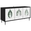 vidaXL TV omarica HANAU 102 x 33 x 51 cm Črni hrast Inženirski les