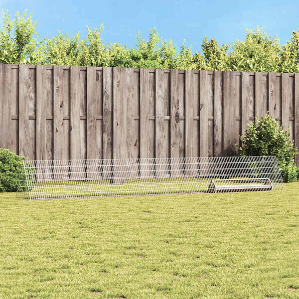 vidaXL Kletka za pi&scaron;čance srebrna 430 x 55 x 55 cm Cinkana jeklena