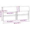 vidaXL Tapecirano vzglavje Taupe 200 cm Masivno borovo les