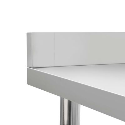 vidaXL Kuhinjska delovna miza z zaščitno ploščo 80x60x93 cm jeklo