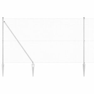 vidaXL Steber ograje. Srebrna