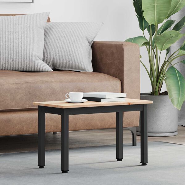 vidaXL Klubska miza Naravna 60 x 30 x 36 cm Masivno borovo les