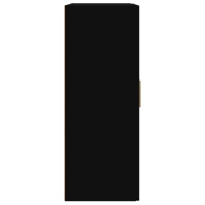 vidaXL Stenska omarica črna 69,5x32,5x90 cm inženirski les