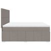 vidaXL Box spring postelja z vzmetnico taupe 180x200 cm blago
