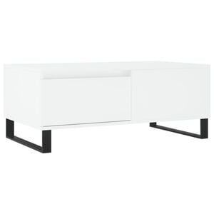 vidaXL Klubska mizica bela 90x50x36,5 cm inženirski les