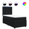 vidaXL Box spring postelja z vzmetnico črn 90x190 cm žamet