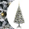 vidaXL Umestno božično drevo Bela 120 cm PVC, jeklo in plastika