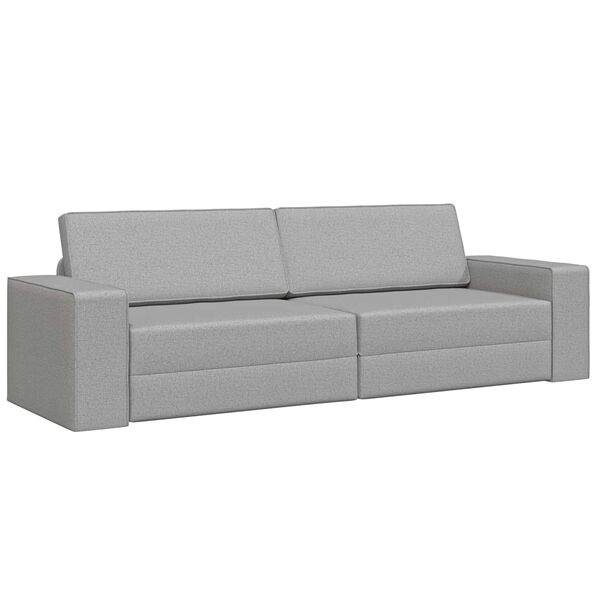 vidaXL Sofa postelja 200cm Oblačno siva blago