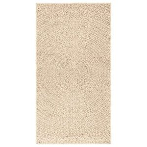 vidaXL Rug "ZIZUR" Bež 60x110 cm Juta videz Notranje in zunanje