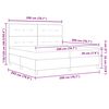 vidaXL Postelja z vzmetnico z vzmetnico z LED krema 200 x 200 cm blago