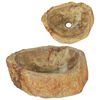 vidaXL Umivalnik 45x35x15 cm fosilni kamen krem