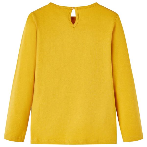 Otro&scaron;ka majica z dolgimi rokavi oker 116