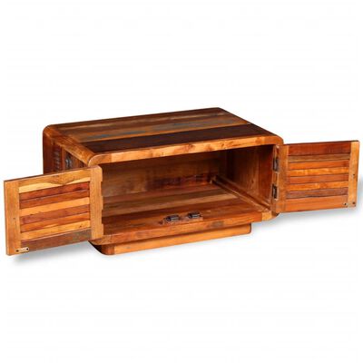 vidaXL Klubska mizica iz trdnega predelanega lesa 80x50x40 cm