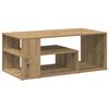 vidaXL Klubska mizica artisan hrast 100x50x40 cm inženirski les