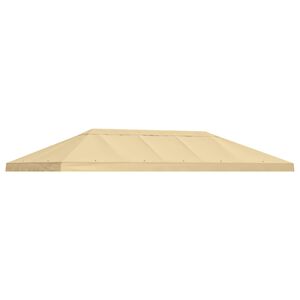 vidaXL Za&scaron;čita za gazebo s senčnikom 6 x 3 m Krem Poliester 190