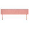vidaXL Vzglavje z u&scaron;esi roza 183x16x78/88 cm žamet