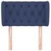 vidaXL Vzglavje z u&scaron;esi modro 83x23x78/88 cm blago