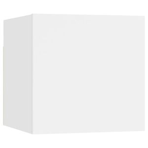 vidaXL Stenska TV omarica bela 30,5x30x30 cm