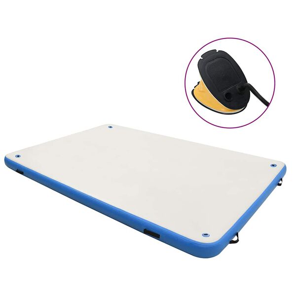 vidaXL Napihljiva plavajoča deska modra in bela 300x300x15 cm