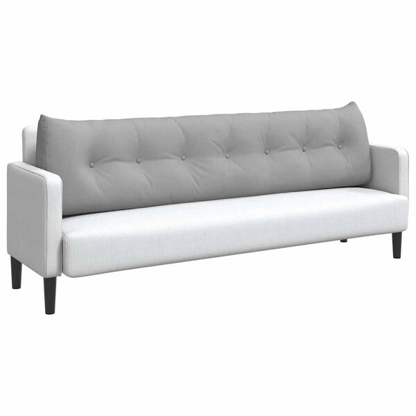 vidaXL Poglavni vzglavnik Oblačno siva 200 x 24 x 50 cm blago