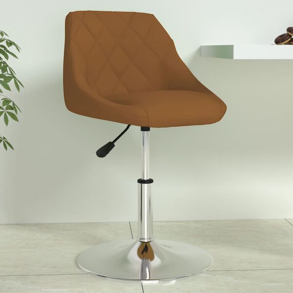 vidaXL Barski stolček rjav žamet