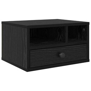 vidaXL Stojalo za tiskalnik Črna Orehovina 40 x 32 x 24 cm
