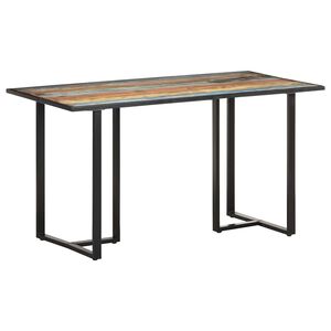 vidaXL Jedilna miza 140 cm trden predelan les