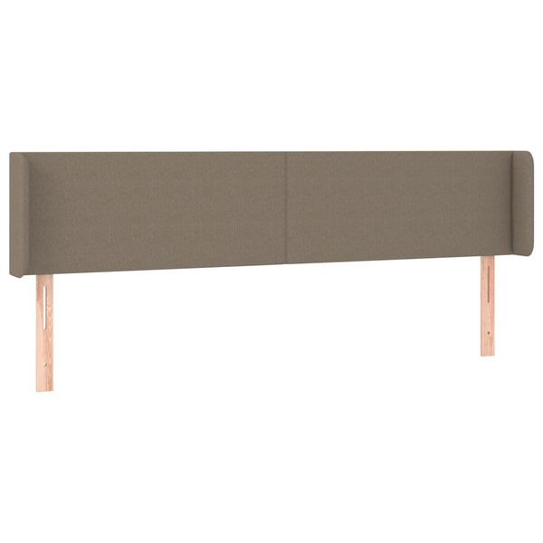 vidaXL Vzglavje z u&scaron;esi taupe 183x16x78/88 cm blago
