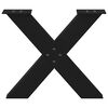 vidaXL Noge za klubsko mizico v obliki črke X, 2 kosa, črne, 60 x (42-43) cm, jeklo