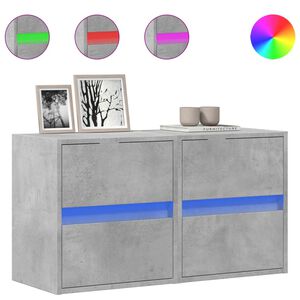 vidaXL Stenske TV omarice z LED 2 kosa betonsko siva 41x31x45 cm