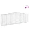 vidaXL Obokane gabion ko&scaron;are 25kosov 400x50x120/140cm pocinkano železo