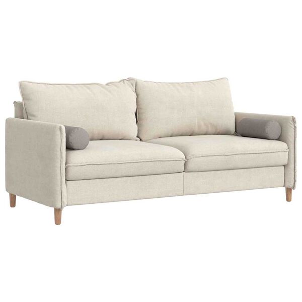 vidaXL Blazine 2 pcs Taupe Ø 15 x 40 cm blago