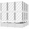 vidaXL Vrtni lonček 5 pcs Bela 120 x 120 x 125,5 cm Jeklo