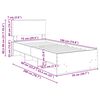 vidaXL Konstrukcija postelje Rjav hrast 80 x 200 cm Konstruiran les