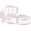 vidaXL Posteljni okvir z oblazinjenim vzglavjem Taupe 75 x 190 cm