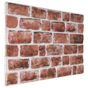 vidaXL Stenske plo&scaron;če 10 kos 100 x 50 cm Temno rjava in bela EPS pena