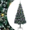 vidaXL Umestno božično drevo Zelena 240 cm PVC, jeklo in plastika