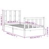 vidaXL Posteljni okvir brez vzmetnice bel 90x190 cm trdna borovina
